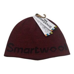 NWT Men's Smartwool‎ Rhythmic Red Lid Logo Beanie Winter Hat Cap OSFA Wool Blend